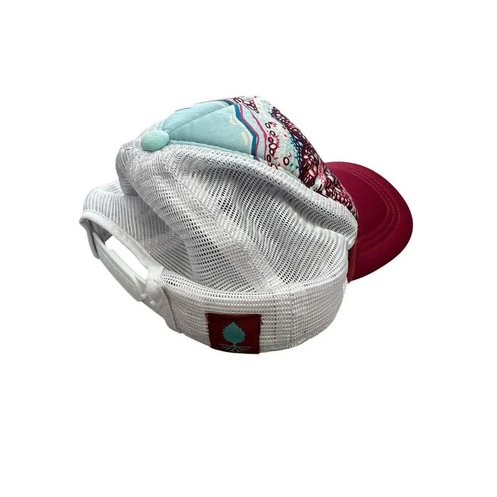Odell Brewing The OBC Wine Project Trucker Hat Snapback Mesh Cap Floral Graphic